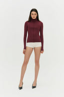Blusa Manga Longa Gola Invertida