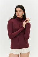 Blusa Manga Longa Gola Invertida