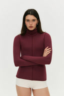 Blusa Manga Longa Gola Invertida