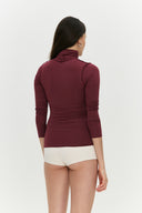Blusa Manga Longa Gola Invertida